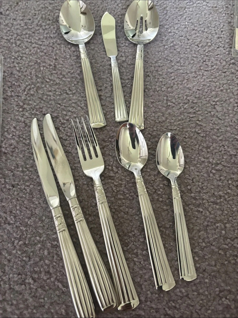Vintage sherrill Canterbury Vienna new stainless steel flatware,45 pieces